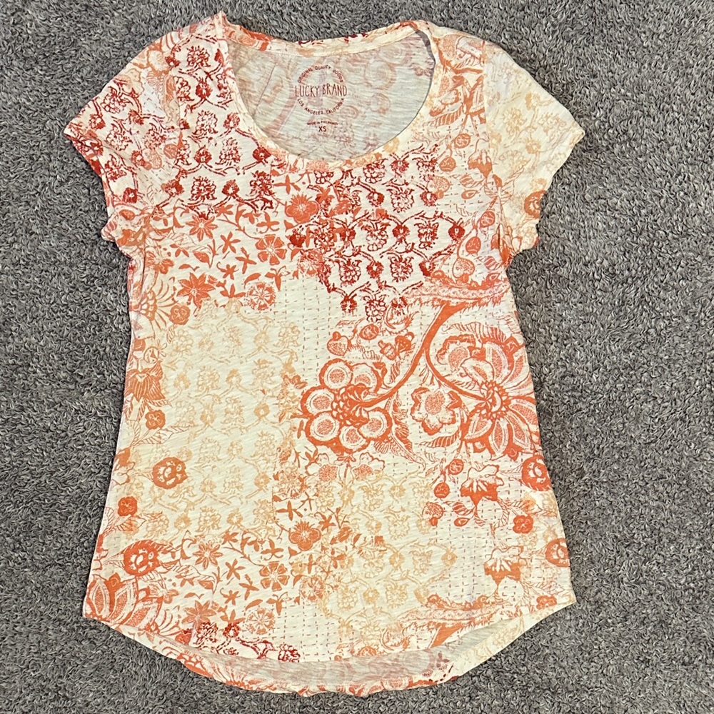 ☘️Lucky Brand short sleeve tee shirt sz XS